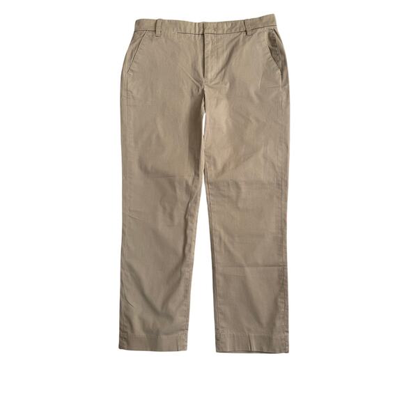 Vince Pants Women's 10 Chino Chopped Tan Midrise 98% Cotton - Picture 6 of 6
